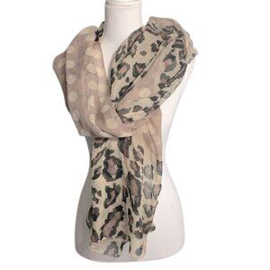Leopard Print Sheer Scarf Vest